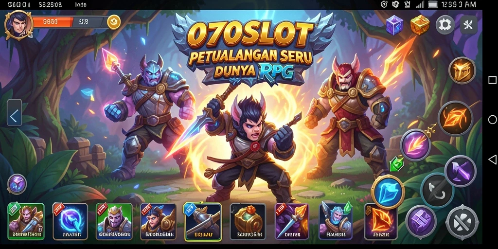 Screenshot menampilkan aksi seru dalam game RPG 070SLOT.