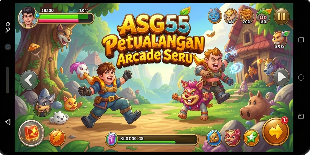 Tampilan gameplay ASG55 dengan grafis yang menawan dan aksi seru.