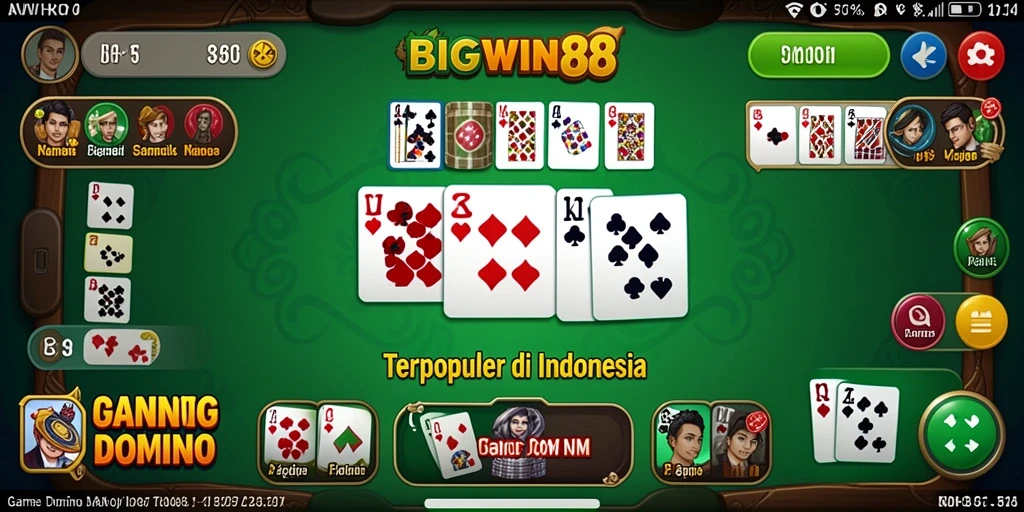 Screenshot gameplay BIGWIN88 menunjukkan keseruan bermain Domino.