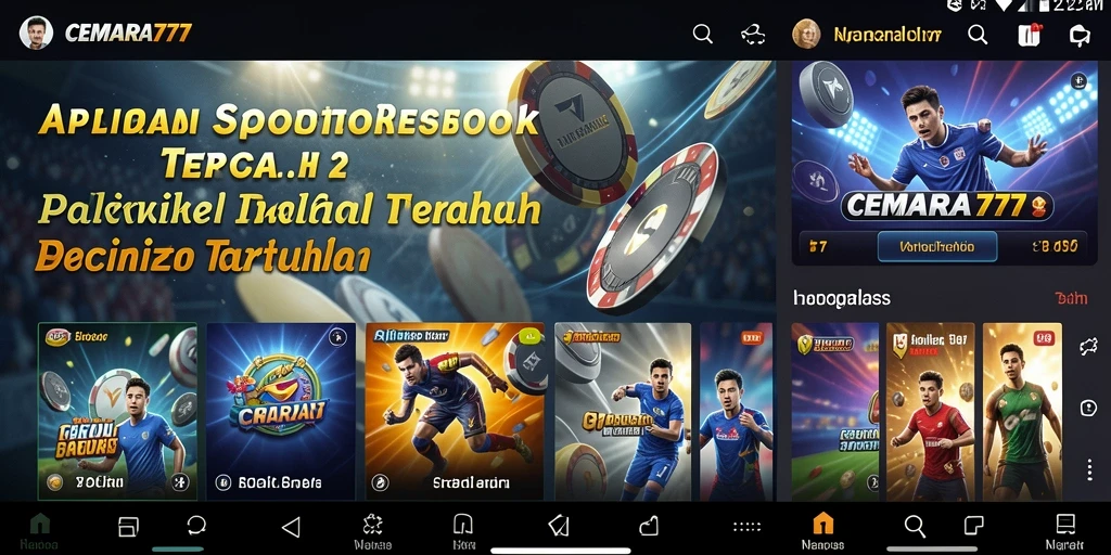 Tampilan utama permainan Sportsbook CEMARA777 dengan antarmuka yang menarik.