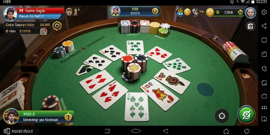 Screenshot gameplay H89 yang menampilkan keseruan permainan Gaple.