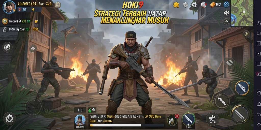 Tangkapan layar HOKI9 menampilkan medan perang strategi yang menegangkan.