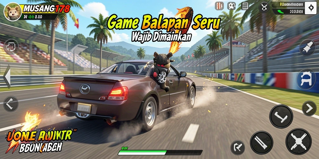 Gameplay Racing seru dan menantang di MUSANG178.