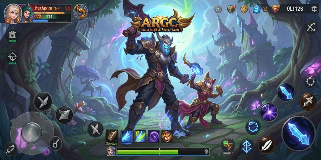 Screenshot aksi seru dalam game ARPG OLX128 dengan grafis menawan.