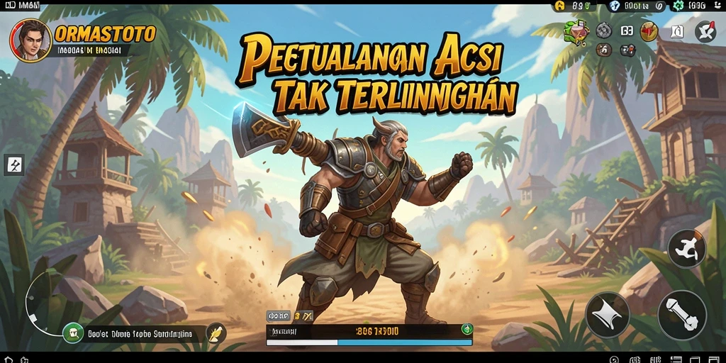 Tampilan aksi mendebarkan dalam permainan ORMASTOTO.