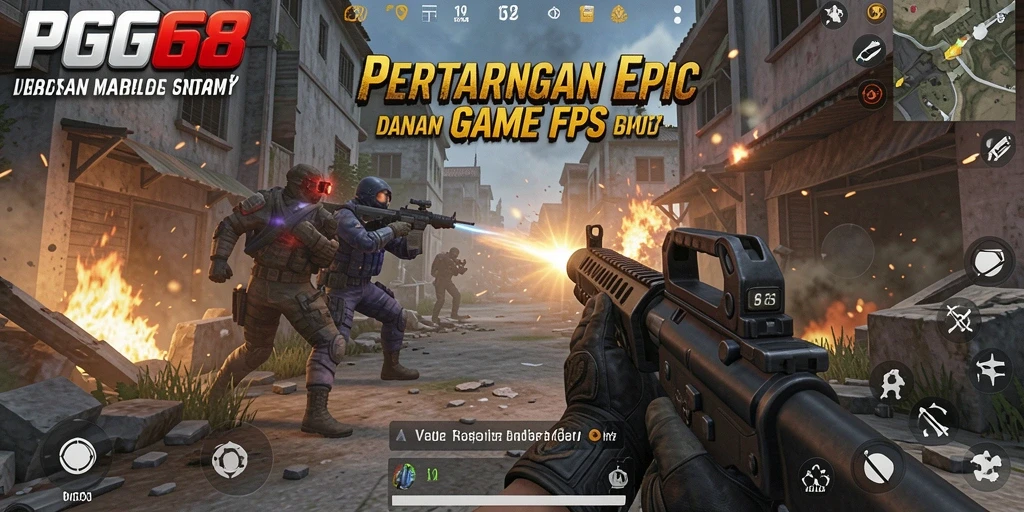 Tampilan aksi seru dalam gameplay PGG68 di battlefield.
