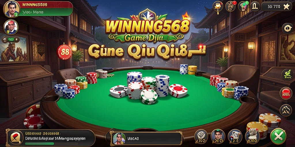 Tampilan gameplay QiuQiu yang mendebarkan dan interaktif.
